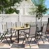 Outsunny Gartentisch Metall 175x78 cm Wetterfest Produktbild-Vorschau 4
