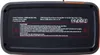 The bottom of a black jump starter device with orange trim, showing technical specifications and safety warnings. Náhled obrázku produktu