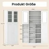 COSTWAY Küchenschrank mit Glastüren & Kippschutz, Produktbild-Vorschau 7