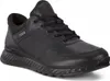 A black leather sneaker is shown from a side angle against a white background. Podgląd zdjęcia produktu