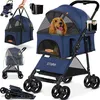 LOVPET® Hundewagen 2in1 Hundebuggy Hundebox Transporttasche Produktbild-Vorschau 1