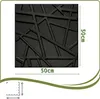 A single black 3D wall panel with a geometric pattern, shown flat against a white background. Dimensions are indicated by text labels. Podgląd zdjęcia produktu