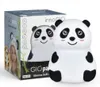 A product box for a silicone panda night light, with the product itself shown in front of the box. Produktbild-Vorschau