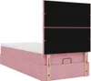 Ottoman-Bett mit Matratzen & LEDs Rosa 100x200 cm Samt Produktbild-Vorschau 8