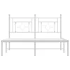 Bettgestell mit Kopfteil Metall Weiß 135x190 cm Produktbild-Vorschau 5