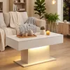 HOMCOM Stolik do salonu z oświetleniem LED, do salonu, Podgląd zdjęcia produktu 2