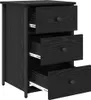 Table de chevet vidaXL avec tiroirs, aspect chêne noir, 40 Voir les images du produit 3
