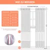 OKWISH 2 Stück Vorhang blickdichte Gardine Weiß Ösen 132 x Produktbild-Vorschau 8
