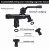 Doppel-Wasserhahn Garten 1/2 Zoll Messing Frostschutz 2x3/4 Zoll Ausgang Voir les images du produit