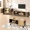A living room scene featuring a sideboard, TV stand, and coffee table set. Voir les images du produit