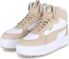 A pair of Puma Karmen Rebelle Mid sneakers in white and light sand. Produktbild-Vorschau