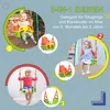 A collage of images showing a 3-in-1 baby and toddler swing in different configurations and stages of use, with accompanying text and numbered callouts. Anteprima dell’immagine prodotto