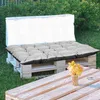 Outdoor seating area with pallet furniture and cushions. Náhľad obrázku produktu