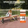 SucceBuy Panca da giardino in legno da 63" con gambe in Anteprima dell’immagine prodotto 4
