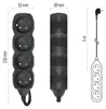 Prodlužovací kabel 5 m / 4 zásuvky / černý / PVC / 1,5 mm2 Produktbild-Vorschau