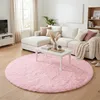 Fluffy Hochflor Shaggy Teppich Rosa Rund, Größe:120 cm Rund Produktbild-Vorschau 1