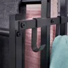 Schwarzer, freistehender Handtuchhalter mit 3 Stangen und 2 Produktbild-Vorschau 5