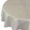 Tischdecke Fleckenresistente Karo Beige - GRETA - 80 cm Produktbild-Vorschau 3