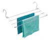 A metal towel rack with two towels hanging on it. Anteprima dell’immagine prodotto