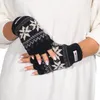 Halbfinger Handschuh  mit Norweger Muster Thinsulate für Produktbild-Vorschau 4