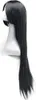 100cm Karneval Perücke Cosplay Schwarz Glatt mit Haarnetz. Produktbild-Vorschau 5