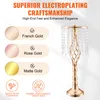 A product image showcasing a gold candle holder with crystal accents, alongside color options and feature descriptions. Podgląd zdjęcia produktu