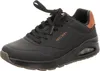 A single black Skechers sneaker is shown from a side-angle on a white background. Produktbild-Vorschau