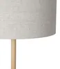 Rustykalna lampa podłogowa drewniana z abażurem w kolorze Podgląd zdjęcia produktu 4
