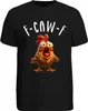 F-CAW-F Funny Cartoon Chicken Crazy Farm Humour Vtipné Náhled obrázku produktu 2