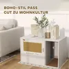 PawHut Katzenschrank, Katzentoilette mit Loch, Katzenklo Produktbild-Vorschau 6
