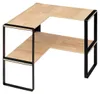 Scaffale angolare a 2 livelli - Beige Anteprima dell’immagine prodotto 4