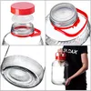KADAX, tarro de vidrio de 10 litros con tapa y asa, ideal Vista previa de la imagen del producto 3