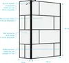 Paroi de douche avec pivot 120+40x195cm - Sérigraphie type Voir les images du produit 4