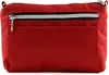 A red handbag with a silver zipper and black trim is shown against a white background. Produktbild-Vorschau