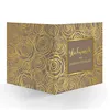Schöne Rosen Blüten Grußkarte edel üppig in Gold Optik Produktbild-Vorschau 2