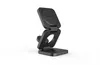 A black, foldable magnetic wireless charger stand. Podgląd zdjęcia produktu