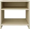 A plain studio shot of a wooden nightstand with two open shelves. Náhled obrázku produktu