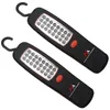 Two black work lights with LED lights and hooks, displayed on a white background. Náhled obrázku produktu