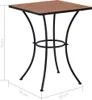vidaXL Table de bistrot en mosaïque rouge terracotta 60 cm Voir les images du produit 8