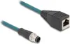 DELOCK M12 Adapterkabel A-kodiert 8 Pin ST zu RJ45,Bu 50 cm Produktbild-Vorschau 1