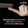 A close-up of a finger touching a faucet aerator, with brand logo and marketing text. Produktbild-Vorschau