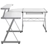 vidaXL Eck Computertisch Weiß 132x112x99 cm Holzwerkstoff - Produktbild-Vorschau 4