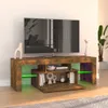 vidaXL TV-Schrank mit LED-Leuchten Räuchereiche 120x35x40 Produktbild-Vorschau 14