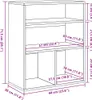 vidaXL Regál na knihy biely 60x30x71,5 cm Materiál na báze Náhľad obrázku produktu 8