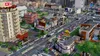 A bustling city scene with buildings, roads, vehicles, and people. Produktbild-Vorschau
