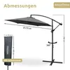 deluxe4home® Sonnenschirm Ø270 cm Anthrazit I Ampelschirm Produktbild-Vorschau 7
