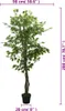 vidaXL Ficus Tree Umělý strom 1260 listů 200 cm zelený Náhled obrázku produktu 4