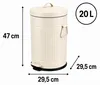 Relaxdays, cubo de basura de 20 litros, para cocina, con Vista previa de la imagen del producto 4