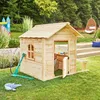 HOME DELUXE -Spielhaus DER GROßE PALAST - Natur mit Bank  - Produktbild-Vorschau 2