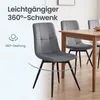 VASAGLE Esszimmerstühle 6er Set, 360° Drehbar, Produktbild-Vorschau 6